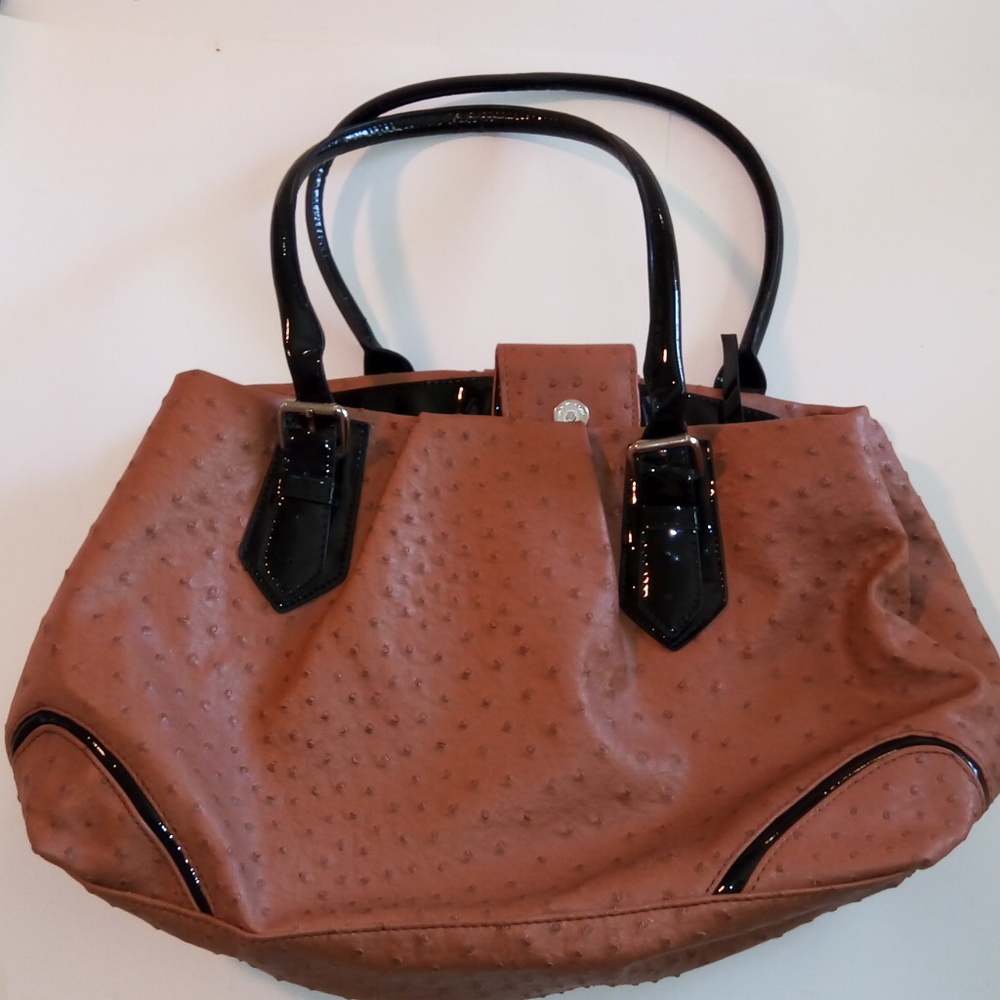 Cato Women's Faux Ostrich Embossed Tote Handbag